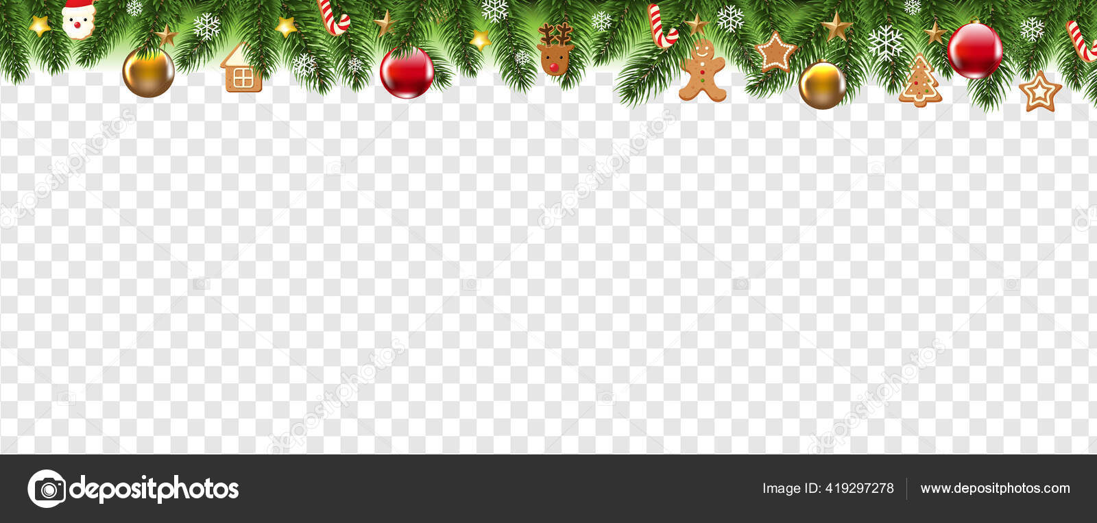 Christmas Border With Christmas Toys Transparent background Stock Vector by ©sammep 419297278 Christmas Border With Christmas Toys Transparent background Stock Vector by ©sammep 419297278