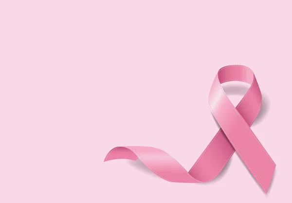 Breast Cancer Awareness Poster Design Pink Background — Stock Vector