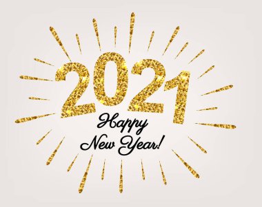 Altın Metinli Mutlu Yıllar Kartı