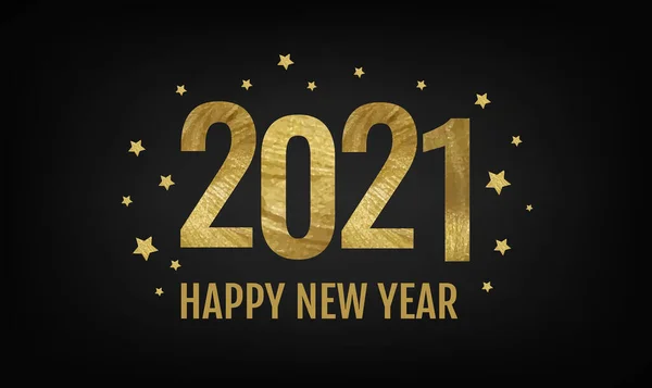 テキスト黒の背景を持つ幸せな新年のグリッターカード — ストックベクタ