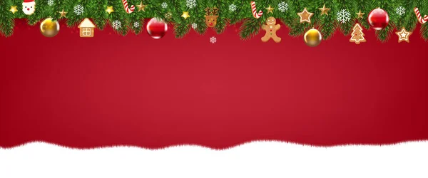 Wesołych Świąt z Christmas Border — Wektor stockowy