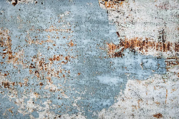 Шейббі Іржава Поверхня Пілінг Синьої Фарби Вінтажний Фон — стокове фото