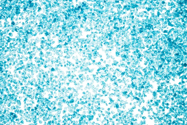Niebieskie Kryształy Soli Morskiej Białym Tle — Zdjęcie stockowe