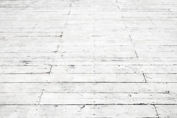Białe Drewniane Tło Tekstura Starej Podłogi Perspektywa — Zdjęcie stockowe