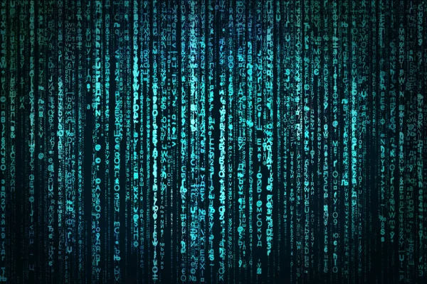 Abstrakter Hintergrund Digitale Daten Blaue Matrix — Stockfoto