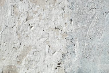 Eski çatlak alçı duvar. Beyaz desenli arkaplan