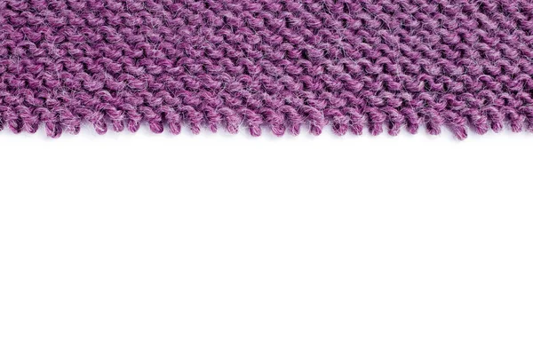 Unravelling Knitted Fabric White Background — Stock Photo, Image