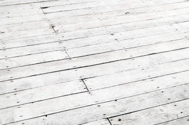 Beyaz ahşap arka plan. Eski zeminin dokusu. Perspektif görünümü