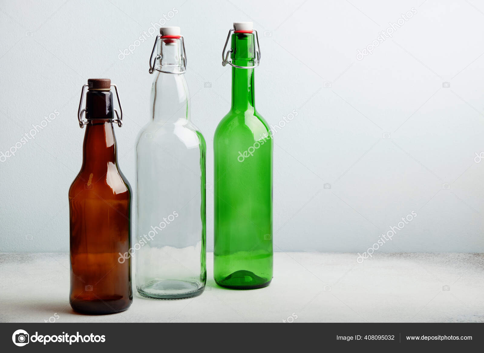 Reusable Glass Bottles Table Sustainable Lifestyle Zero Waste