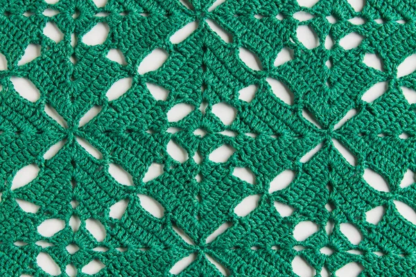 Crocheted Fabric Texture Knitted Background — Stock Photo, Image
