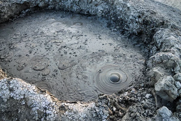 stock image Crater of mud volcano