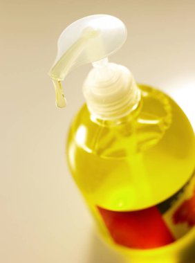 Sabunile şişe closeup çekim