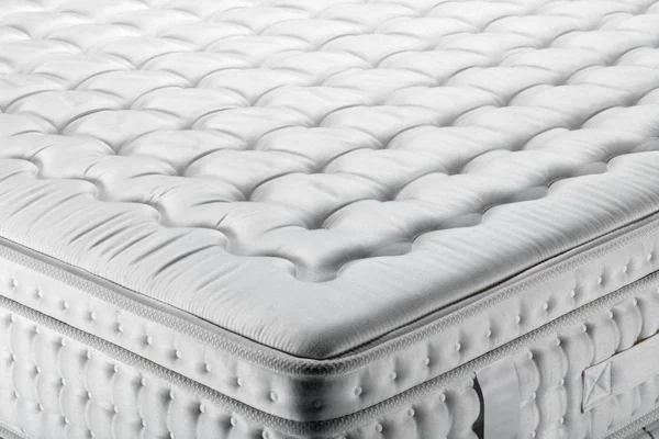 Gros Plan Texture Blanche Matelas Fond Motif Literie — Photo