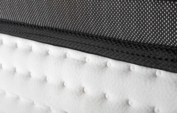 Close White Grey Texture Mattress Bedding Pattern Background — Stock Photo, Image