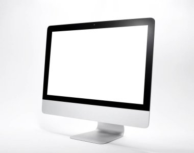 Gri studio arka plan üzerinde modern Pc closeup