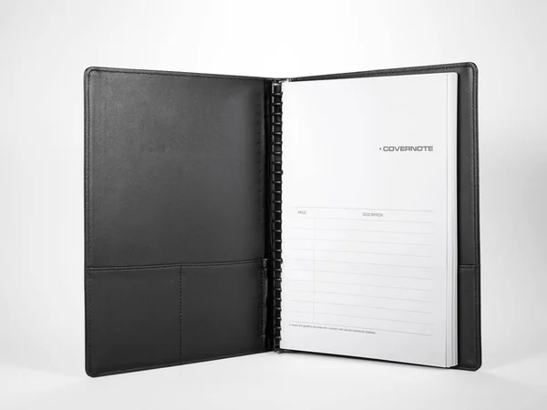 Closeup Business Notepad Isolated White Background — Stock Photo, Image