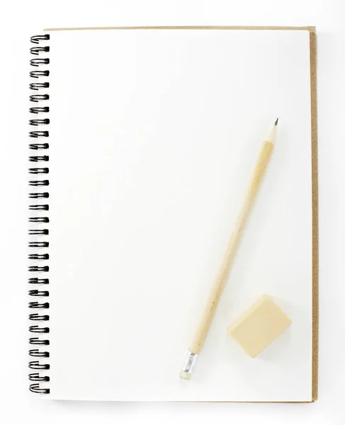 Closeup Notepad Pencil Business Background — Stock Photo, Image