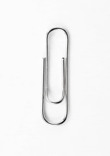 Close Paper Clip Isolated White Background — Stock Photo, Image