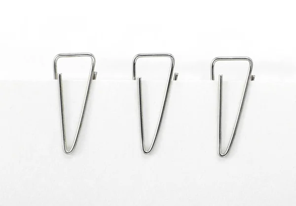 Close Paper Clips Isolated White Background — Stock Photo, Image