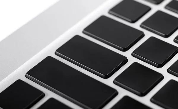 Closeup Modern Laptop Isolated White — Stock Photo, Image