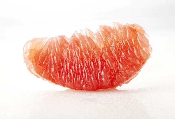 Close Peeled Grapefruit Isolated White Background — Stok Foto