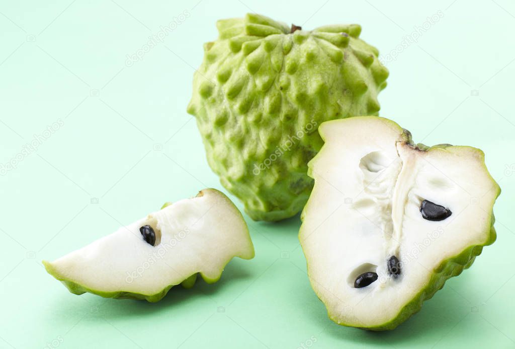 Closeup of tasty soursop fruit 