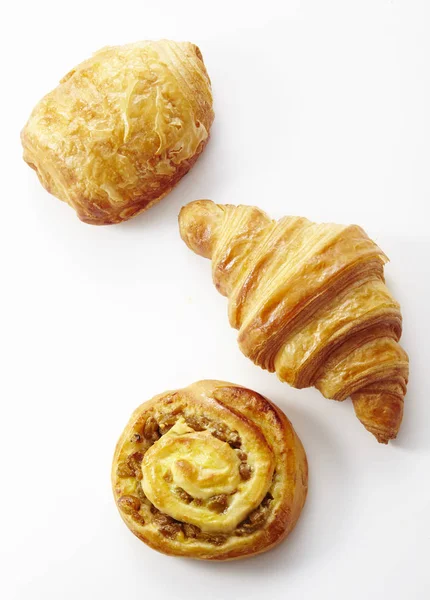 Gros Plan Pâtisserie Sucrée Isolée Sur Blanc — Photo