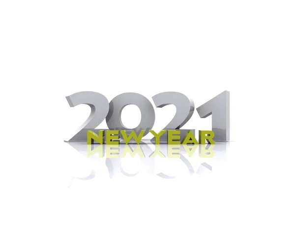 Nuovo Anno Arrivo 2021 Con Render Colorato Sfondo — Stock Fotó