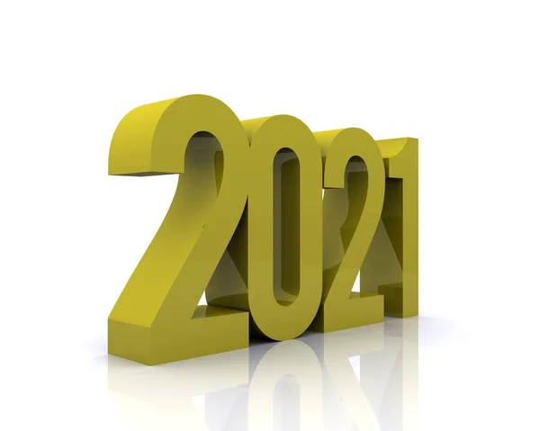 Nuovo Anno Arrivo 2021 Con Render Colorato Sfondo — Foto Stock