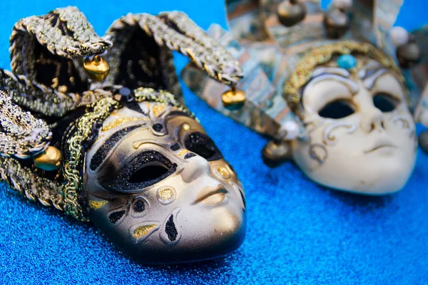 Typische Maskers Van Traditionele Carnaval Van Venetië — Stockfoto