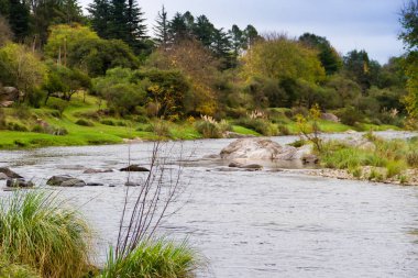 Cordoba Arjantin dağlarında sonbaharda nehir manzara