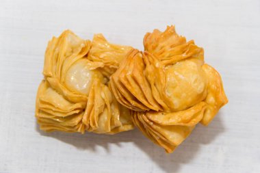 tatlı ayva ve Arjantin gastronomi tipik batata ile kızarmış hamur işleri