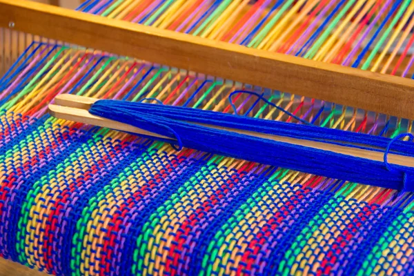Peine Telar Con Colores Arco Iris Bandera Diversidad — Foto de Stock