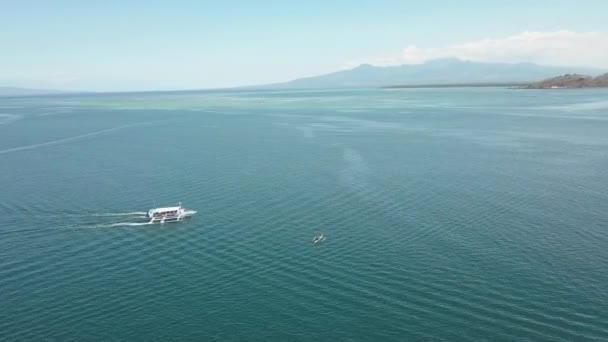Walking csónak Bangka úszó-óceán között Fülöp-szigetek, légi nézet.