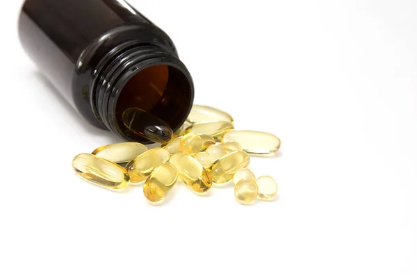 Omega 3 oil pills Stock Photo