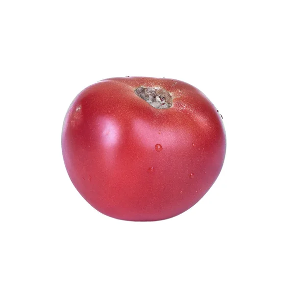 Tomate mûre et délicieuse isolée sur fond blanc — Photo