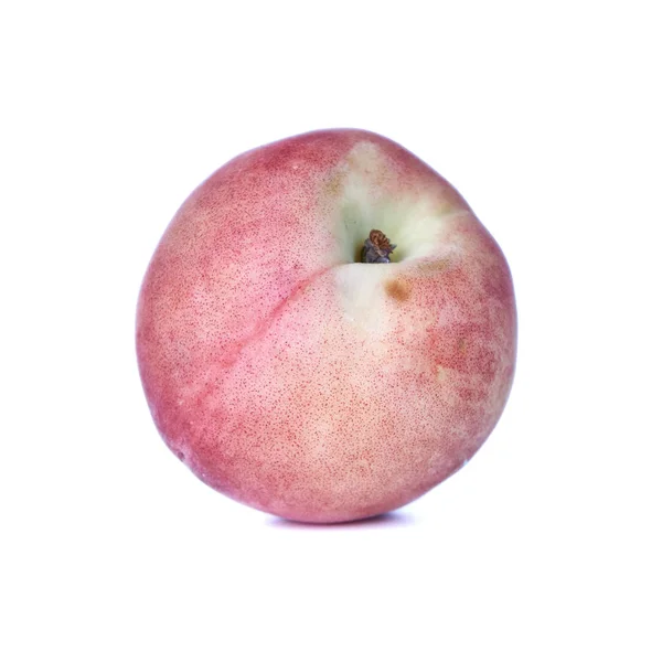 Zralé Chutné Broskvový Ovoce Izolovaných Bílém Pozadí — Stock fotografie