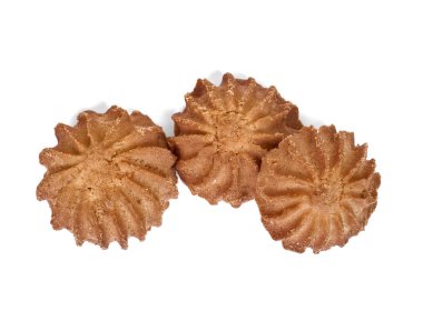 Beyaz arka plan kırpma yolu üzerinde izole kurabiye kurabiye.