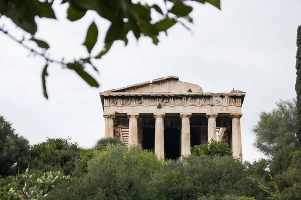 Fasada Starożytna Świątynia Hefajstosa Ateny Grecja — Zdjęcie stockowe