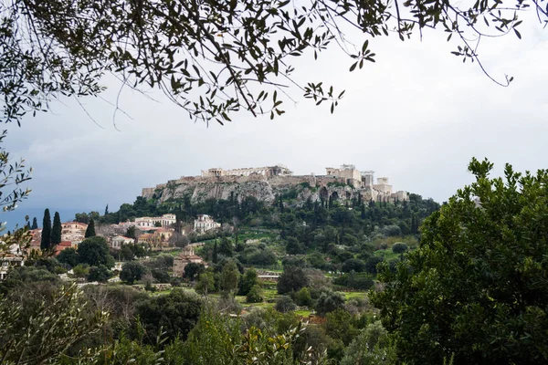 Güzel manzara antik Akropolis, Atina, Yunanistan