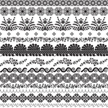 Vinyetlerin ve bölücüler kümesi. Slav süsler.