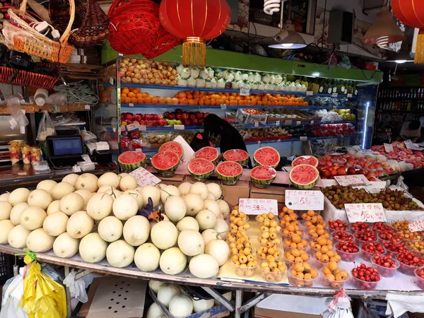 Κατάστημα Φρούτα Σανγκάη Αγορά Μαΐου 2018 — Φωτογραφία Αρχείου