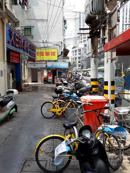 上海街自行车 2018年5月 — 图库照片