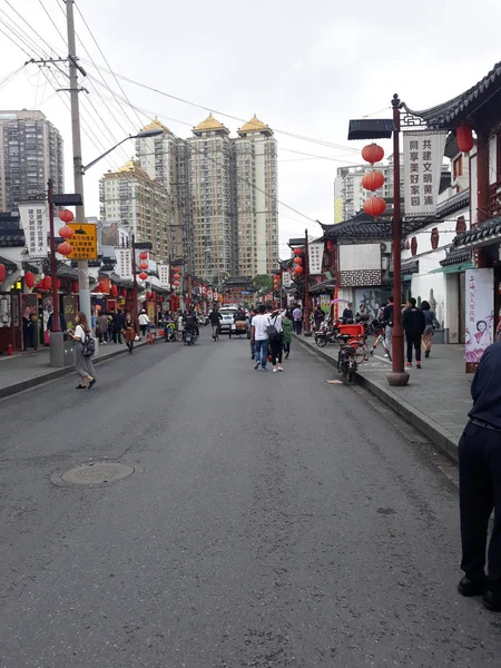 Улица Старого Города Шанхай Май 2018 — стоковое фото
