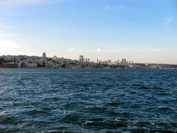 Mar Mármara Com Horizonte Turquia Istambul Maio 2018 — Fotografia de Stock
