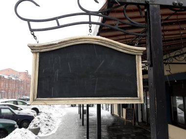 Kafede işareti. Tebeşir tahtası yazmak için.