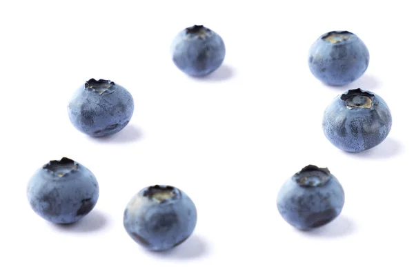 Some Blueberry Berries White — Stock Photo, Image