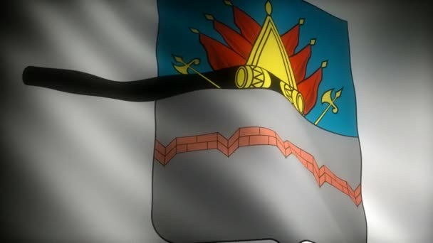 Flagge Von Omsk Nahtlos — Stockvideo