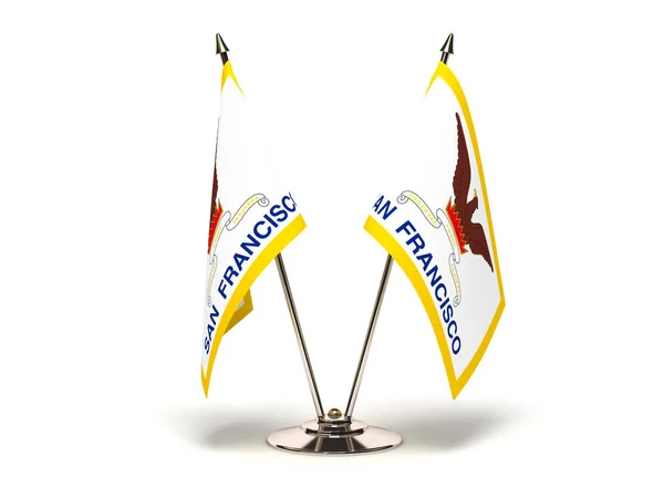 Bandeira San Fracisco Califórnia Bandeiras Isoladas Com Caminho Recorte — Fotografia de Stock