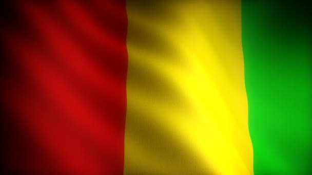 Флаг Гвинеи Бесшовный — стоковое видео